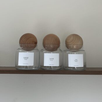 סט צנצנות תה-קפה-סוכר